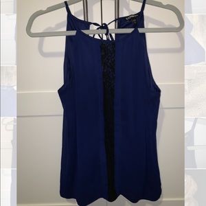 Express Navy Blue Halter top sz S